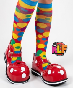 Zapatos para Payasa Escolares rojos con bolitas blancas