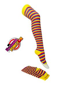 12 Calcetas para Payaso - Multicolor con Amarillo