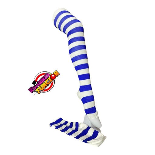 08 Calcetas para Payaso - Azul Rey con Blanco