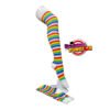 10 Calcetas para Payaso - Multicolor con Blanco