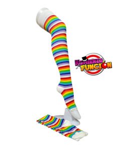 10 Calcetas para Payaso - Multicolor con Blanco