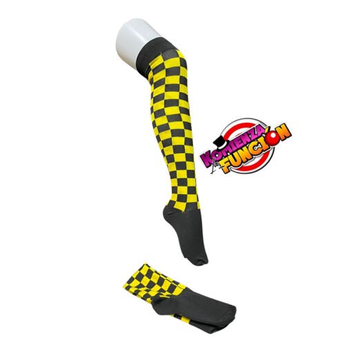 13 Calcetas para Payaso - Cuadros Amarillos con Negro