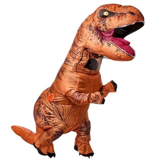 Disfraz inflable Dinosaurio T-Rex café