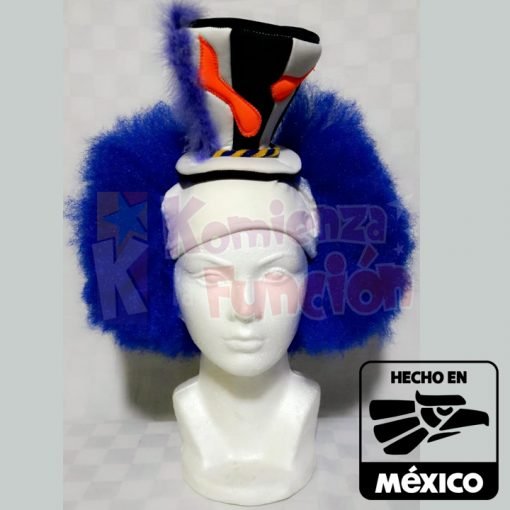 Peluca Calva color Azul - Imagen 2