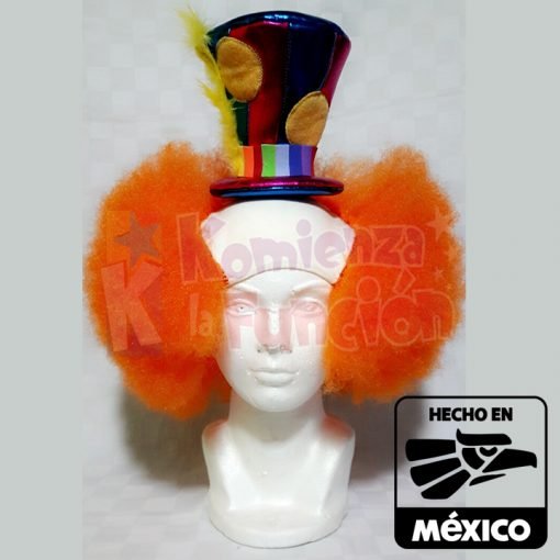 Peluca Calva color Naranja