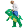 Disfraz Inflable Dinosaurio Montable verde