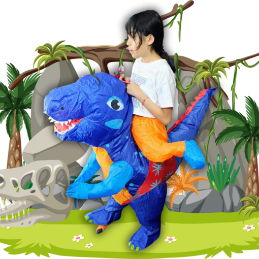 🦖 Disfraz de Dinosaurio Montable Inflable para Niño – ¡Aventura Jurásica!