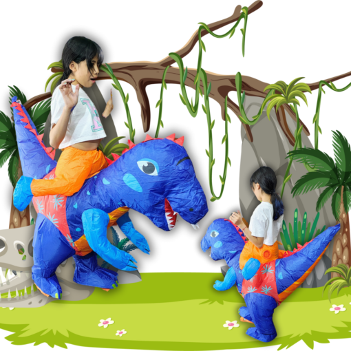 🦖 Disfraz de Dinosaurio Montable Inflable para Niño – ¡Aventura Jurásica! - Imagen 2