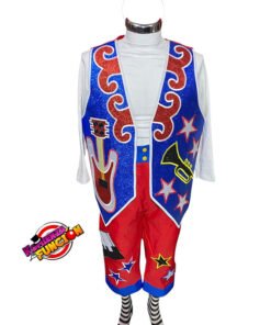 006 Traje para Payaso azul rey con rojo