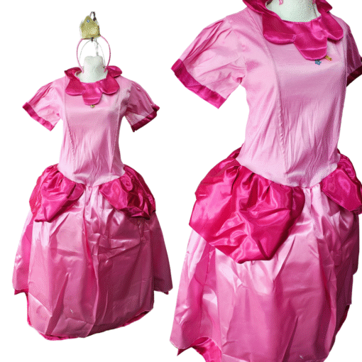 👑 Disfraz de Princesa Peach para Mujer – ¡Del Reino Champiñón a tu fiesta!