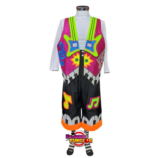 004 Traje para Payaso bordado teclado guitarra