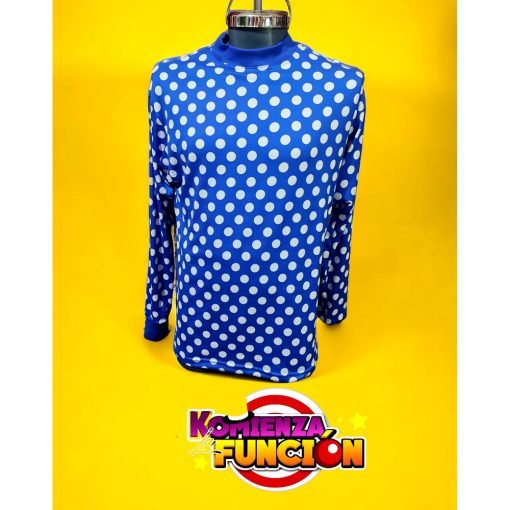 Playera Azul con puntos blancos