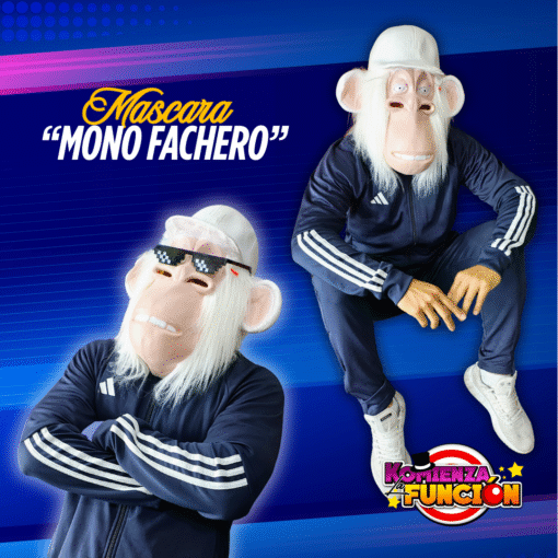 🐵 Máscara de Mono Peludo y Fachero – ¡El rey del estilo salvaje! 🎉 - Imagen 2