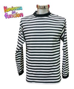 01 Playera de rayas negras con blanco