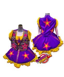 Alternative view of 07 TRAJE PARA PAYASA MORADO CON AMARILLO