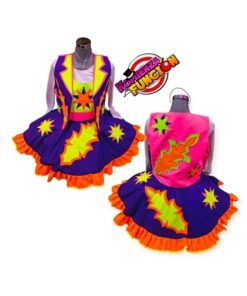 Alternative view of 02 TRAJE PARA PAYASA MORADO, AMARILLO Y NARANJA