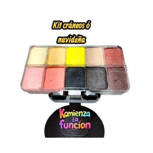 03 Paleta de Maquillaje cráneos, navidad y renos