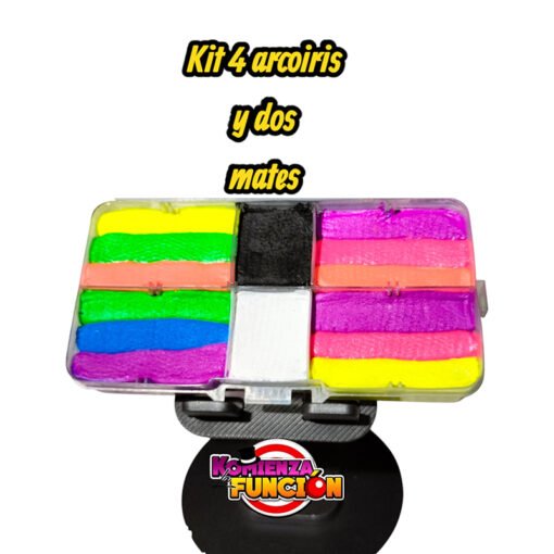 05 Paleta Arcoiris y dos tonos mate