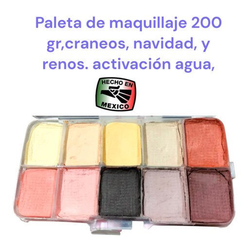 03 Paleta de Maquillaje cráneos, navidad y renos - Imagen 2