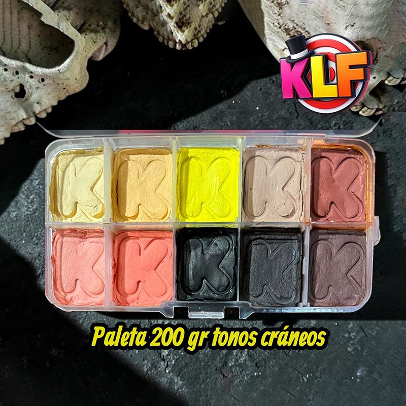 03 Paleta de Maquillaje cráneos, navidad y renos