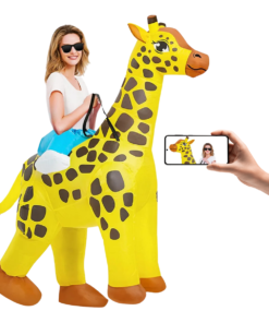 Disfraz inflable Jirafa Montable