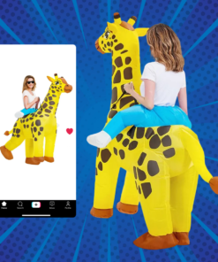 Alternative view of Disfraz inflable Jirafa Montable