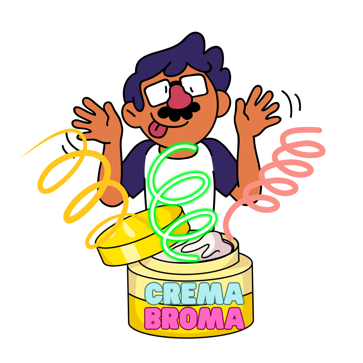 Broma Bote de Crema Falso Con 3 Resortes Divertidos - Imagen 2