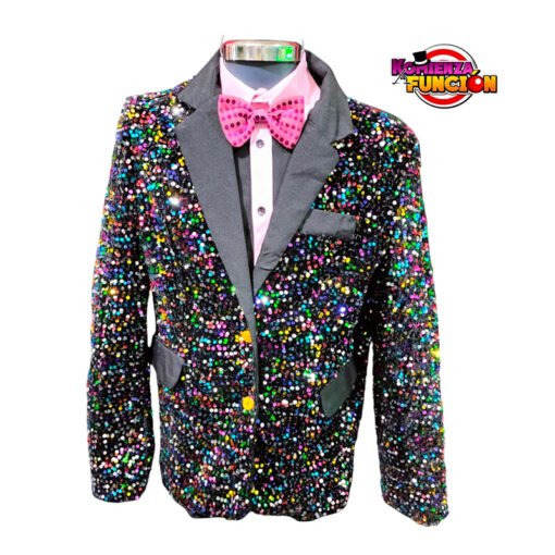 04 Saco Negro con Lentejuelas de Confeti