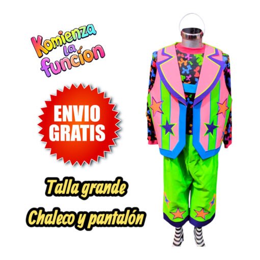 03 Traje para Payaso talla Grande ENVIO GRATIS