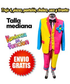 09 Traje para Payaso Talla Mediana ENVIO GRATIS