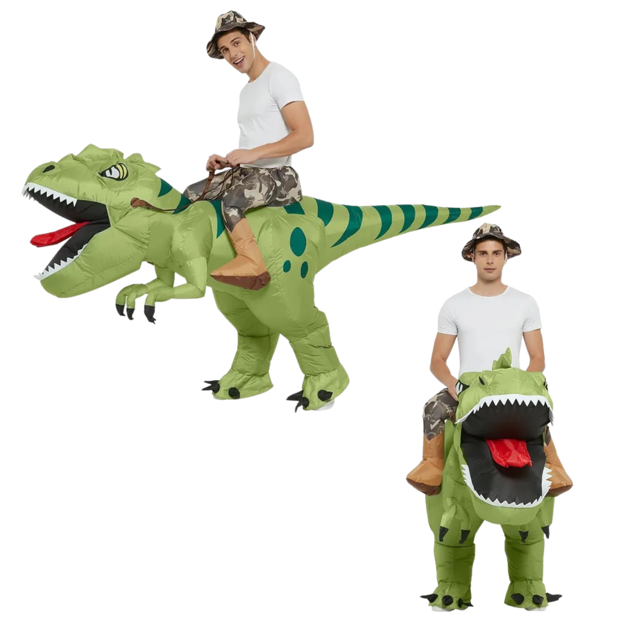 Disfraz Inflable Dinosaurio Montable - Imagen 2