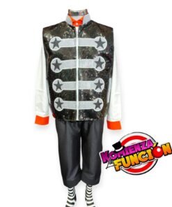 002 Traje para Payaso Lentejuela negra reversible