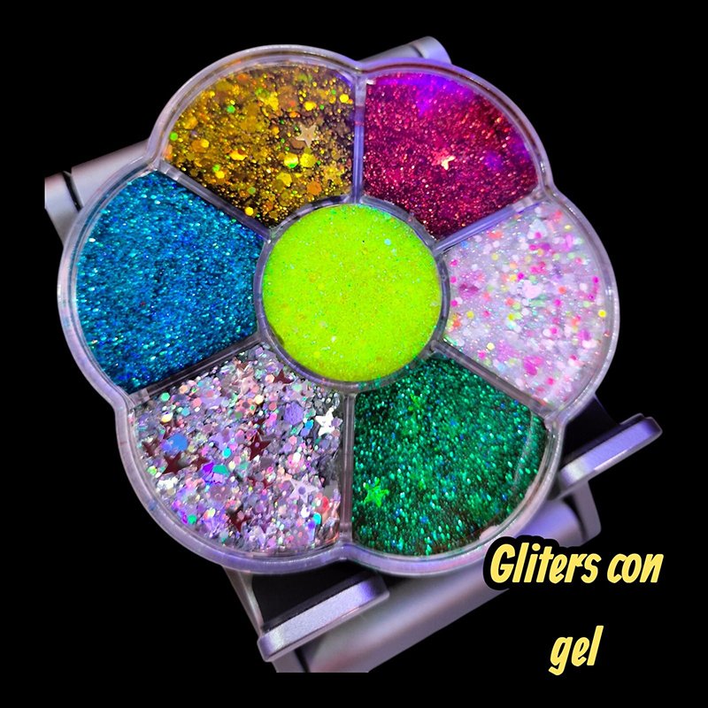 02- Estuche floral 70 gr con gliters de gel - Imagen 2