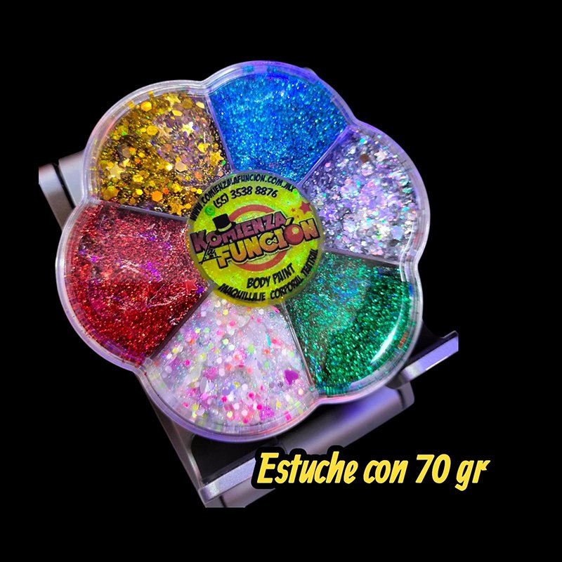 02- Estuche floral 70 gr con gliters de gel