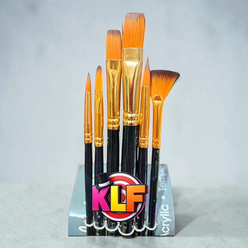 04- Estuche de 6 pinceles variados cerdas suaves