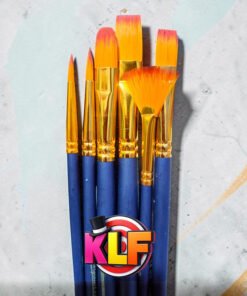 P05- Estuche de 6  pinceles variados cerdas suaves
