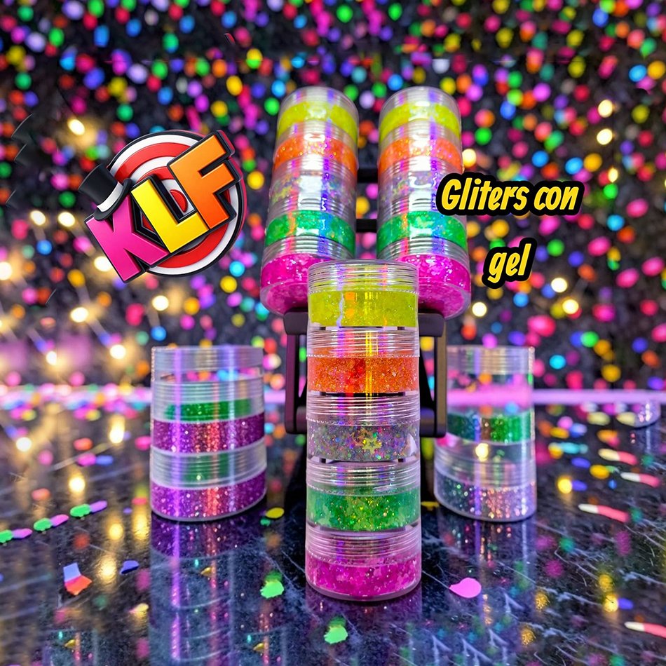 01-Torre Gliters 100 gr con gel neón