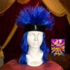 04 Peluca larga profesional sintética azul
